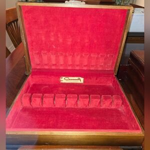Vintage Community Wood Flatware Box
